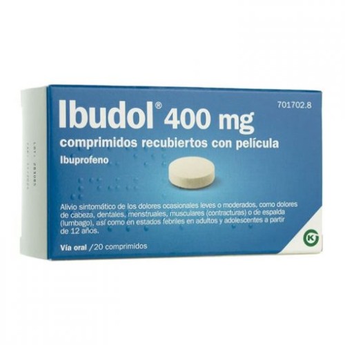 Ibudol 400 mg 20 comprimidos -IBUPROFENO