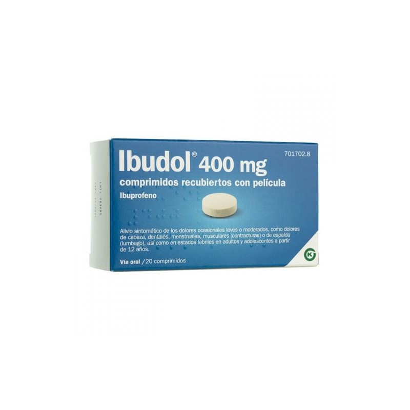 Ibudol 400 mg 20 comprimidos -IBUPROFENO