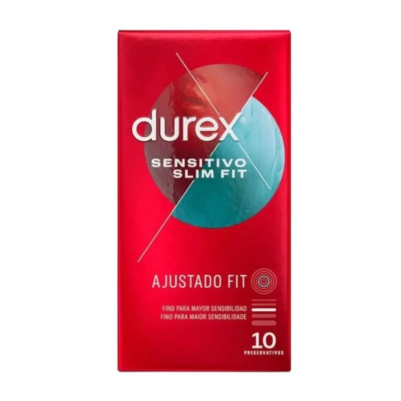 DUREX SENSITIVO SLIM FIT PRESERVATIVOS 10 UNIDAD